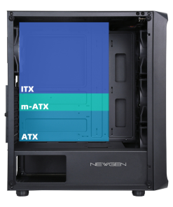 Alternative view of Gabinete NEWGEN MERCURY 01 ATX Black