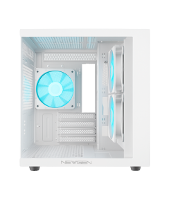 Alternative view of Gabinete NEWGEN COBALT GLASS MATX White