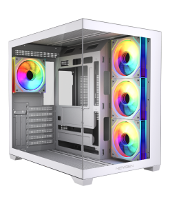 Gabinete NEWGEN ORION WHITE ATX BTF (4 FANS ARGB + HUB)